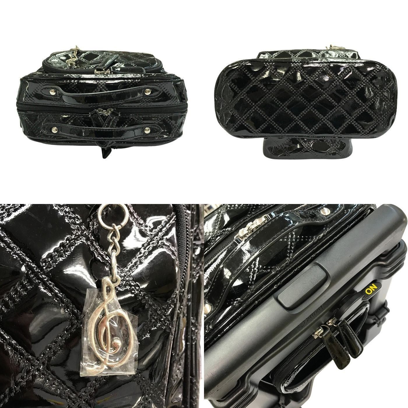 SWANY スワニー キャリーバッグ レディース エナメル調 キルティング 4