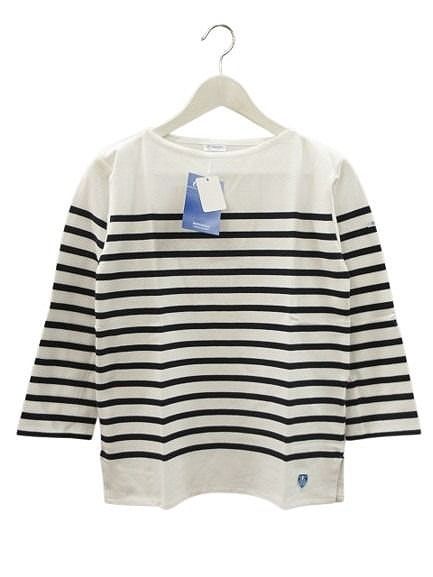 オーチバル ORCIVAL オーシバル ラッセルフレンチセーラーTシャツ ボーダー 1 白 ホワイト カットソー トップス