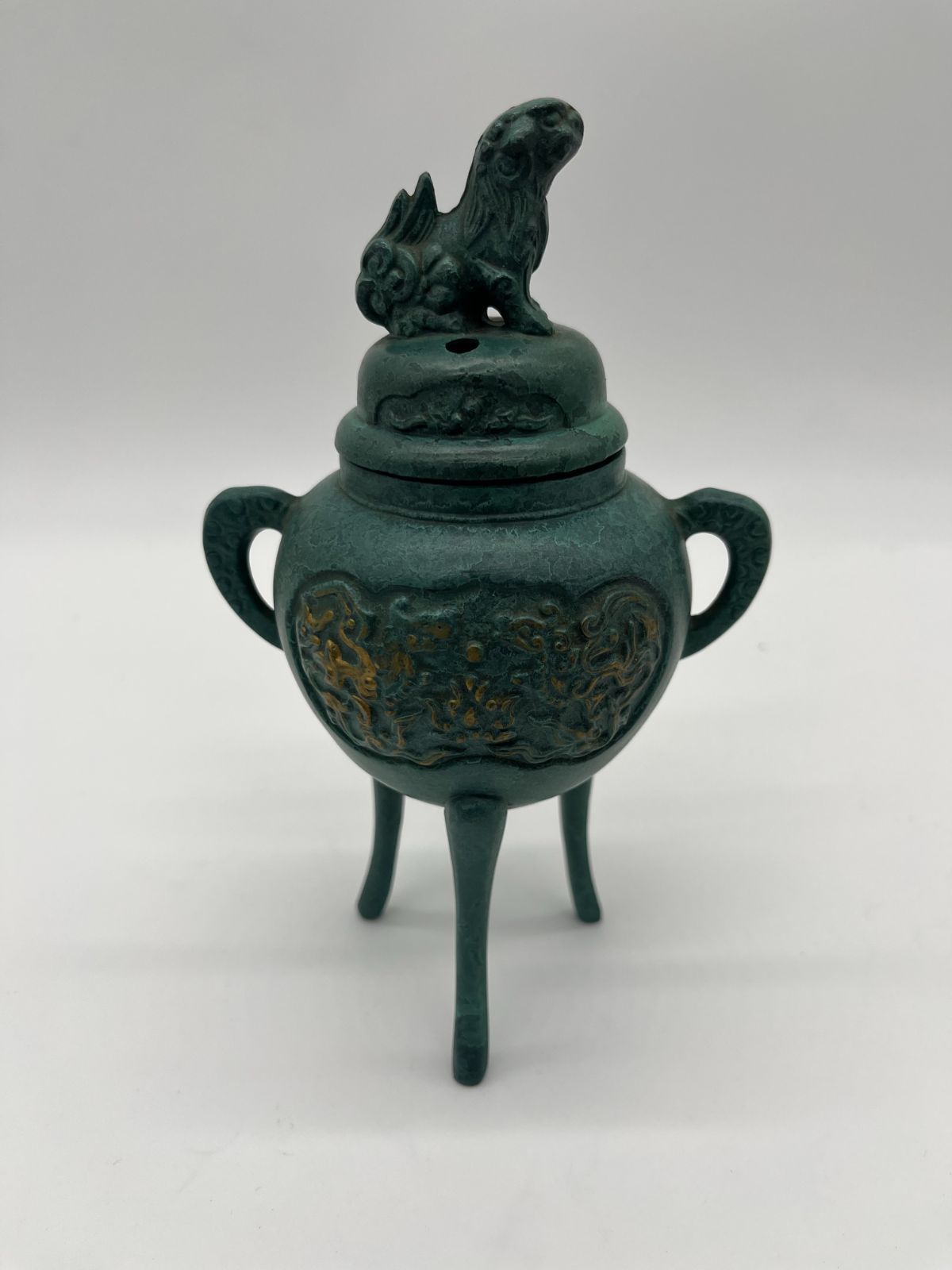 香炉 獅子 青銅 鉄器 三脚 昭和レトロ 昭和 レトロ - メルカリ