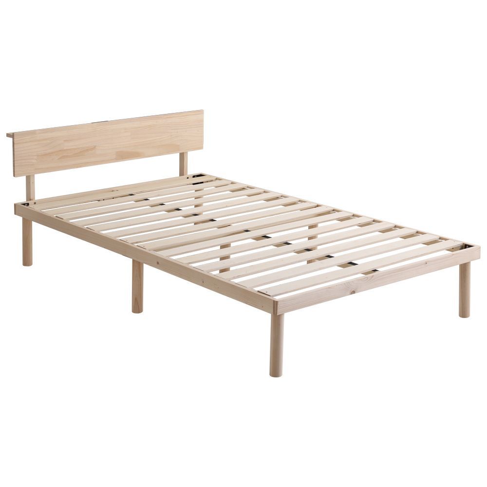 宮セット パイン材高さ2段階調整脚付きすのこベッド セミダブル ASP HP 02 SD NA ナチュラル