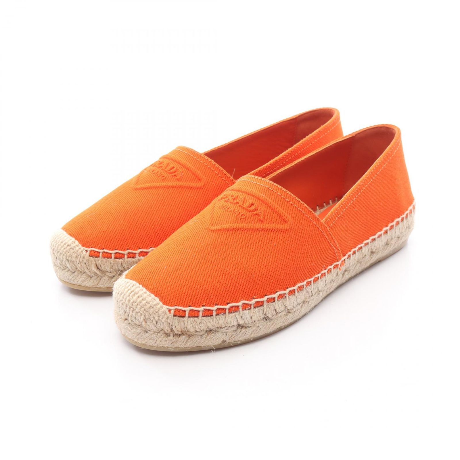 プラダ PRADA スリッポン キャンバス シューズ レディース