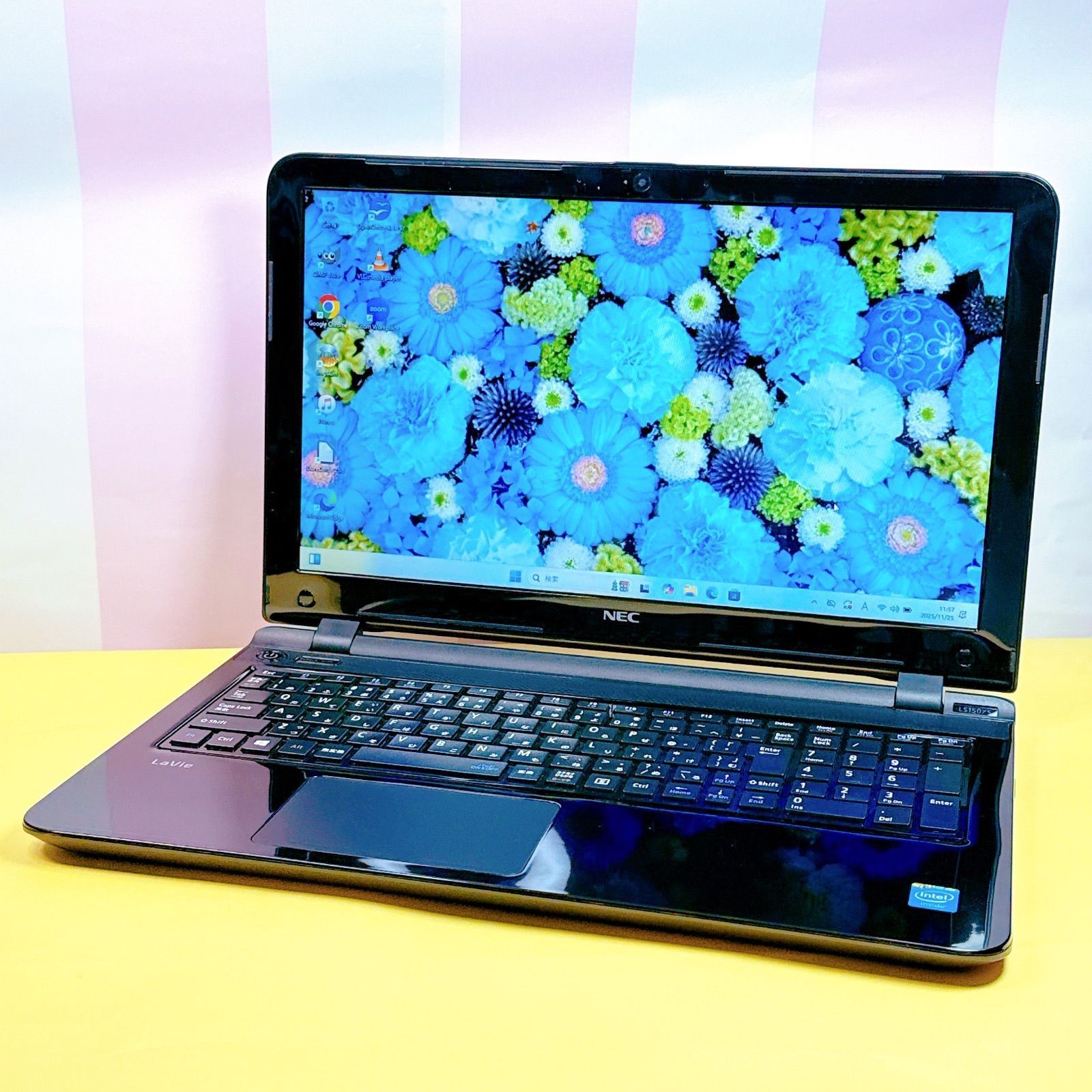 美品✨届いてすぐ使える✨爆速SSD✨NEC黒ノートパソコン✨Windows11 新品爆速SSDで起動高速✨windows11 ノートパソコン 薄型カメラ付き