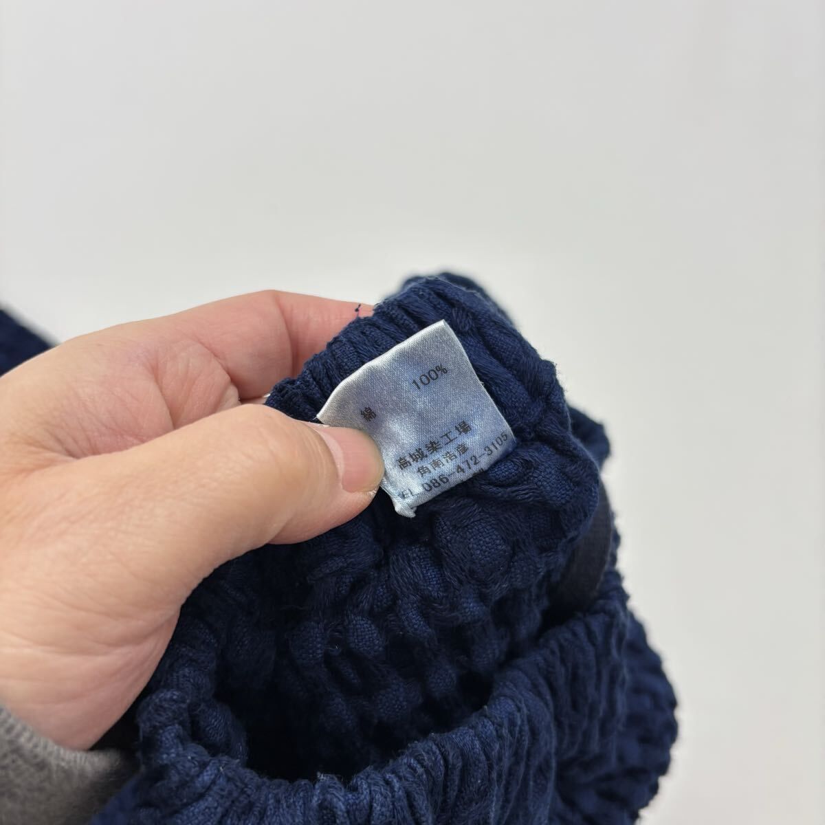 blueingreen ブルーイングリーン コットン インディゴ ワッフル