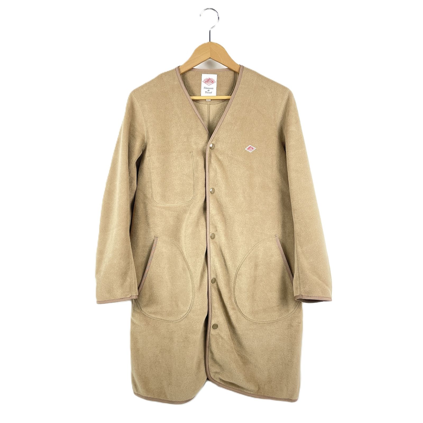 DANTON ダントン JD-8992 FLEECE COLLARLESS COAT フリースカラーレス 