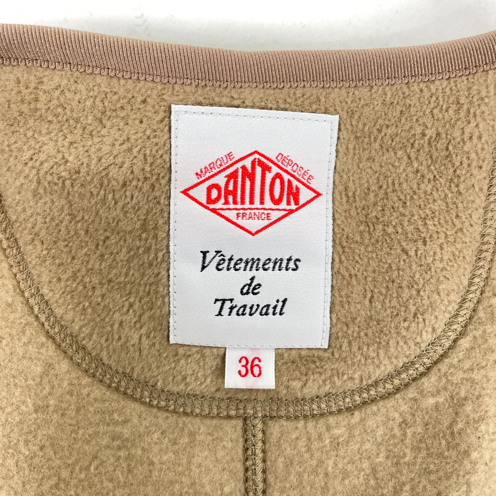 DANTON ダントン JD-8992 FLEECE COLLARLESS COAT フリースカラーレス 