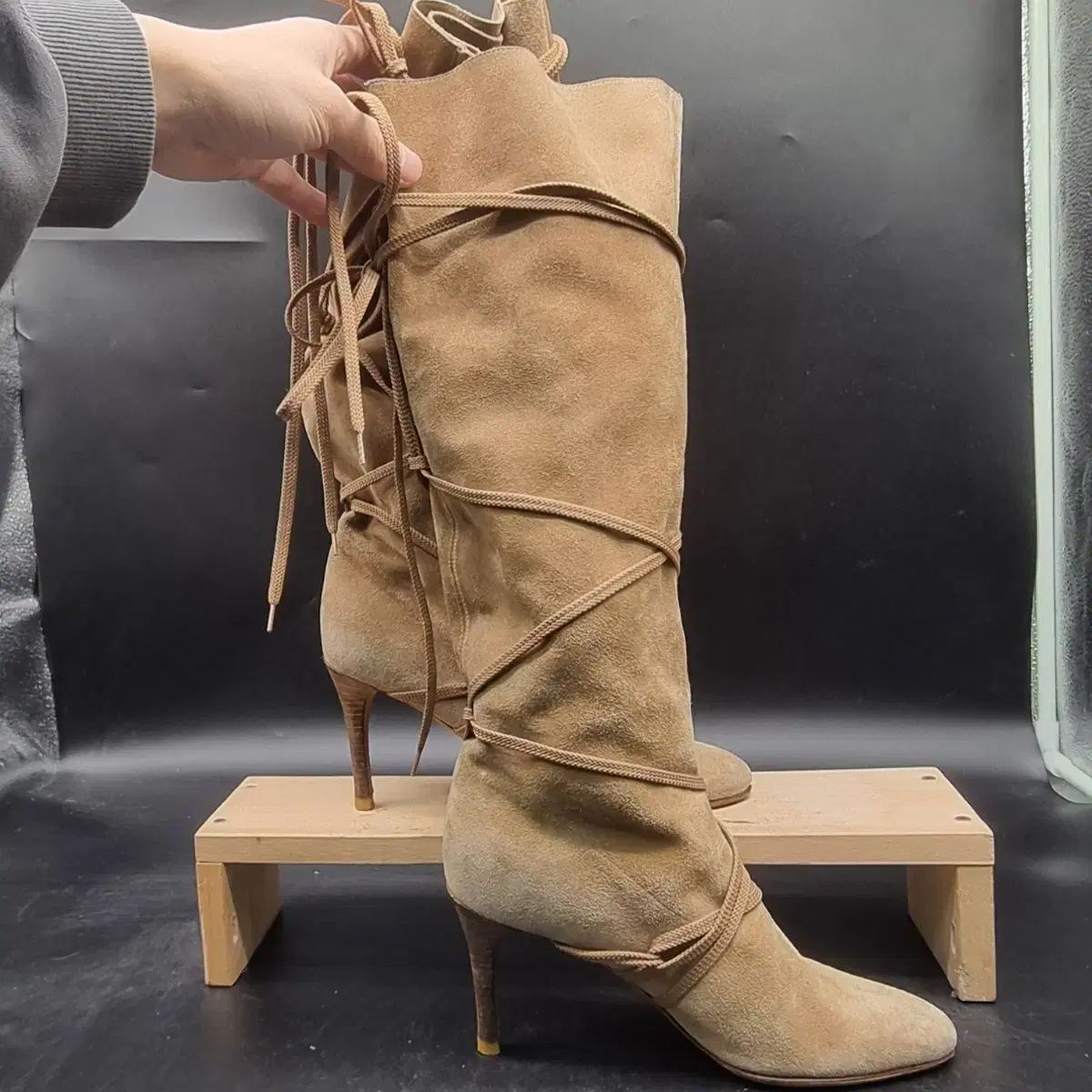 マイケルコース スウェード レディースブーツ230 ヒール9