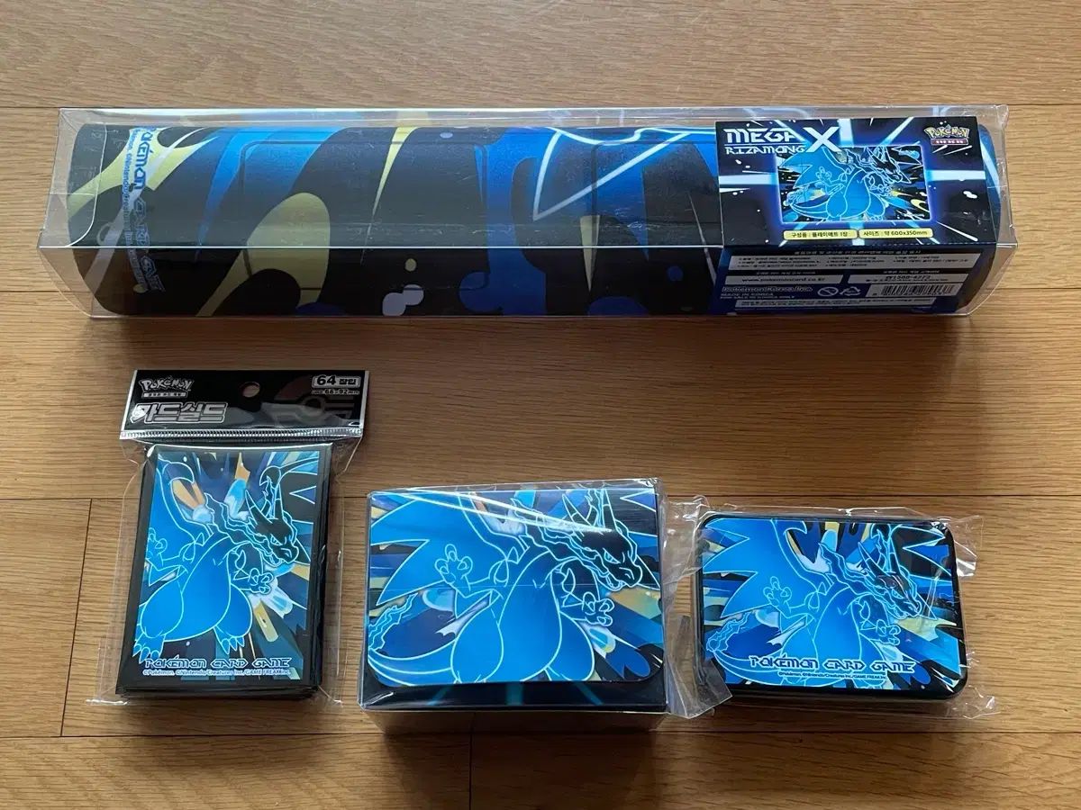 ポケモンカード コリアンリーグ MEGAリザードン マット スリーブ デッキケース ティンケース フルセット