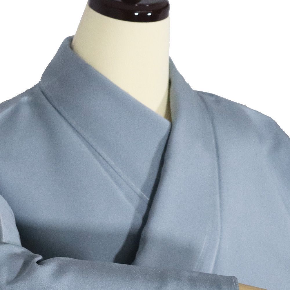 色留袖 袷 正絹 青グレー 寿光織 源氏物語 トールサイズ ki31351 未