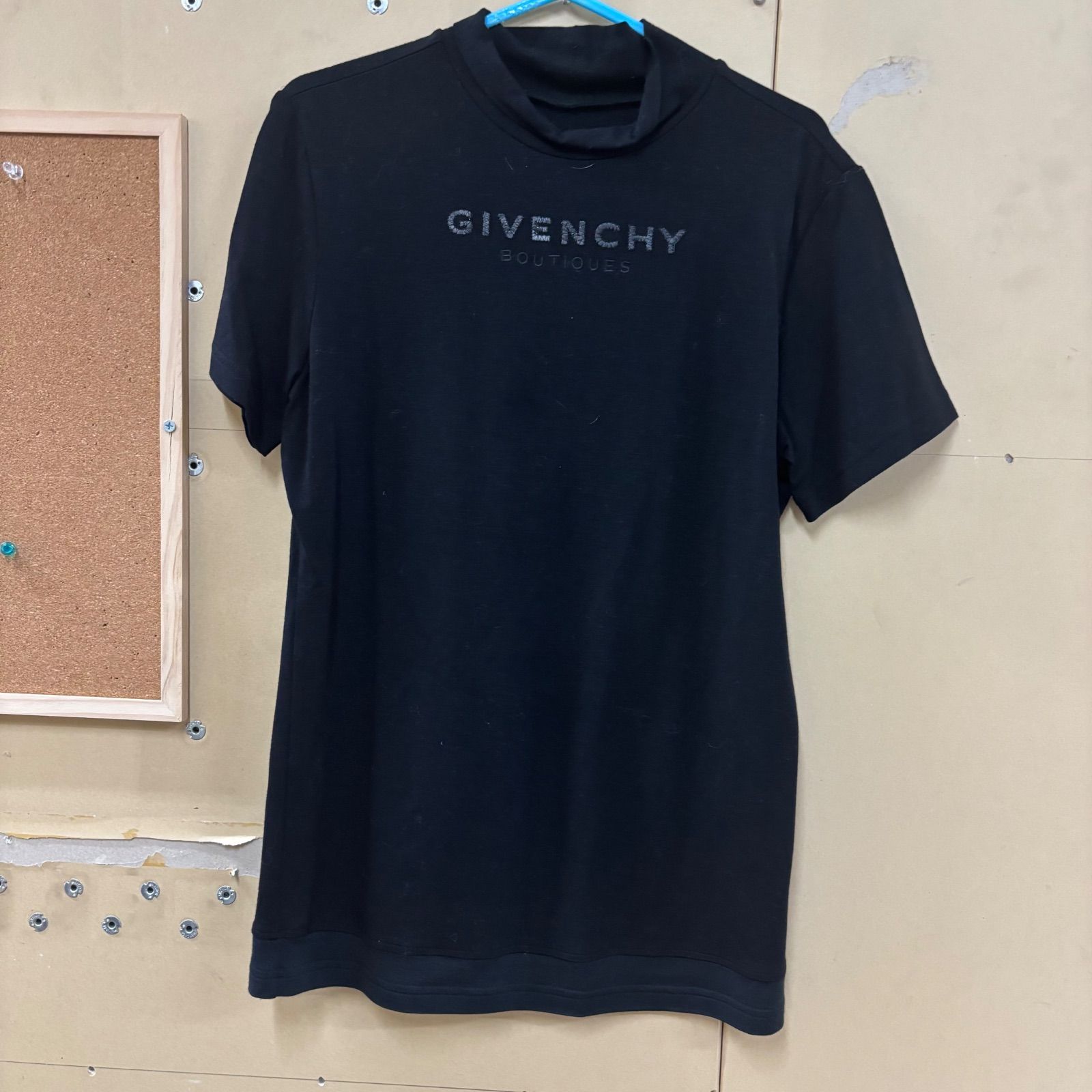 ジバンシィ Tシャツ 38 黒 ロゴ入り 半袖