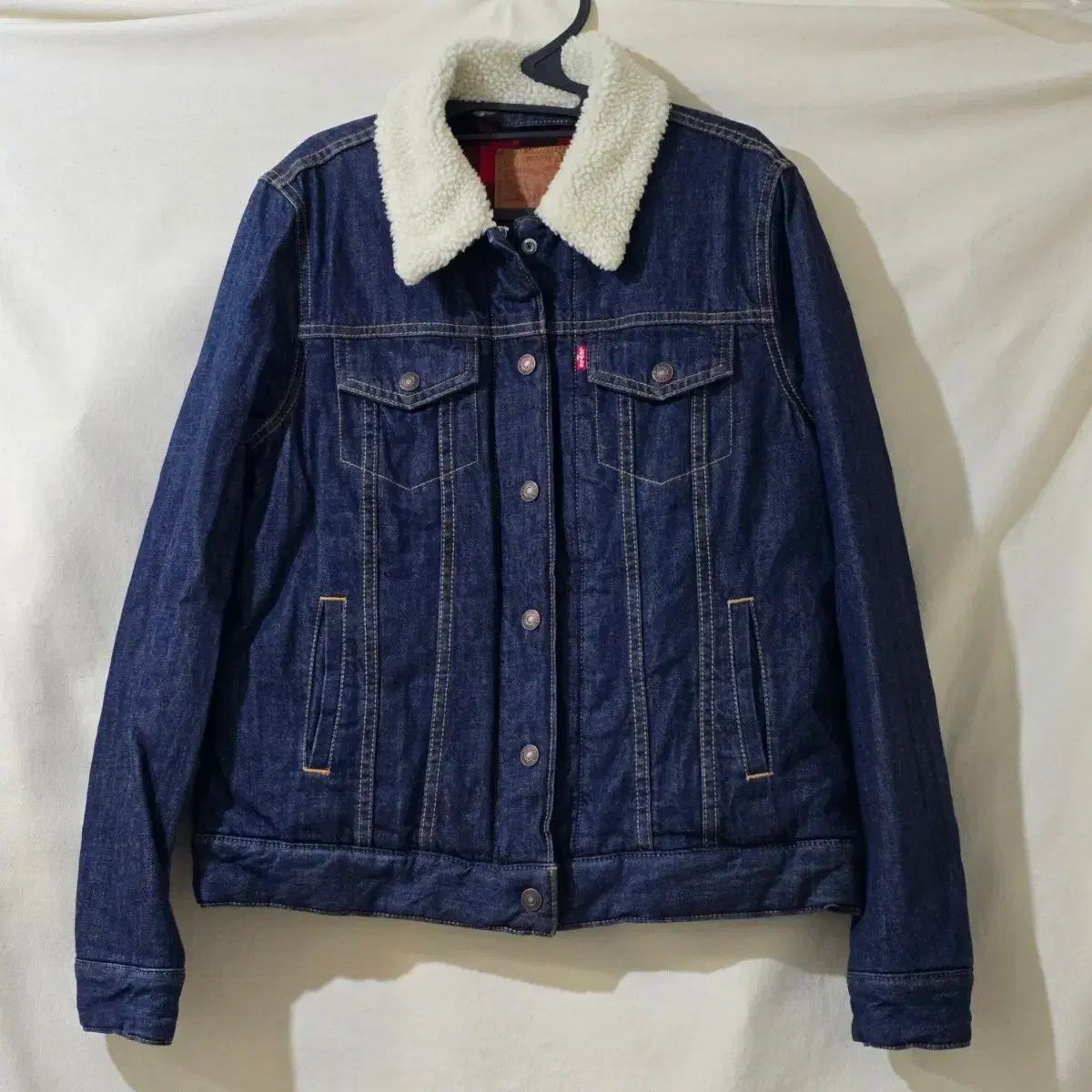リーバイス グースダウン シープスキン トラッカー ジャケット インディゴデニム M