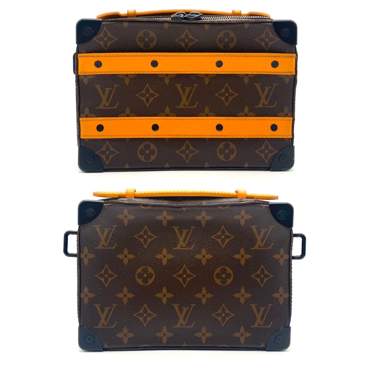 ルイヴィトン モノグラム マカサー バンドル ソフトトランク ショルダーバッグ ブラウン オレンジ