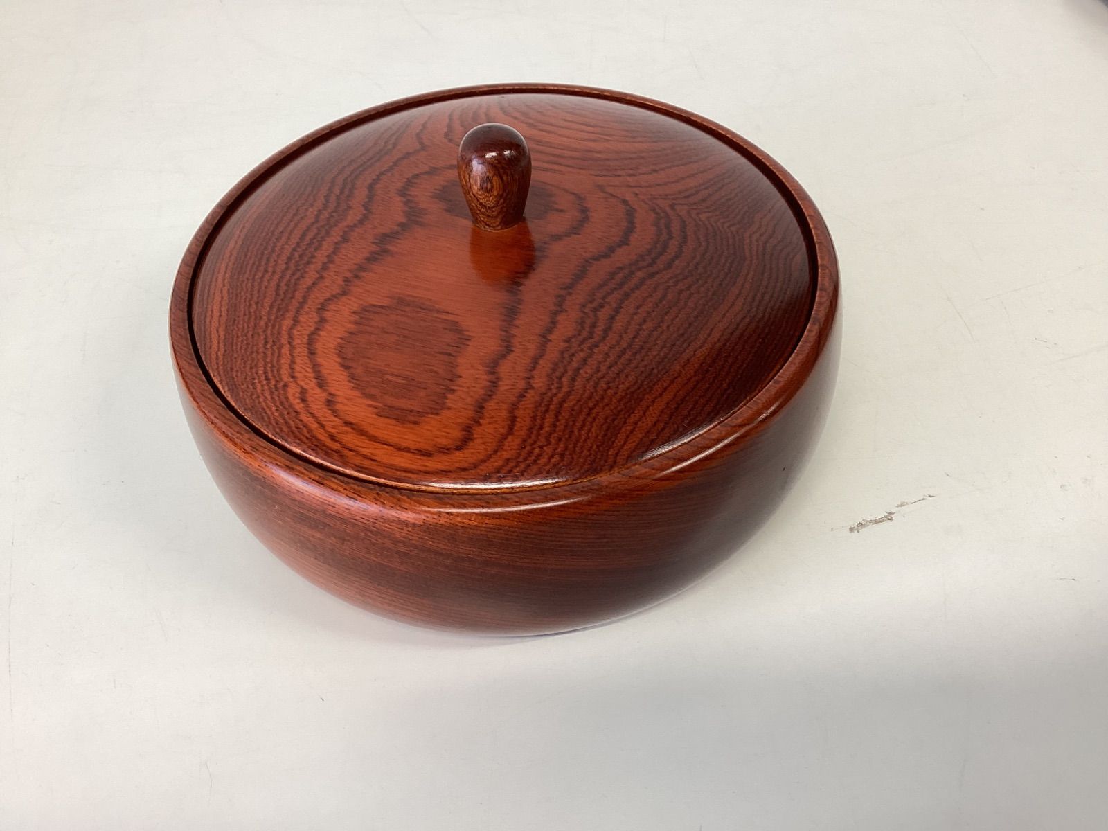 昭和レトロ】木製 蓋付き菓子鉢 小物入れ トレー付き 特価 - メルカリ