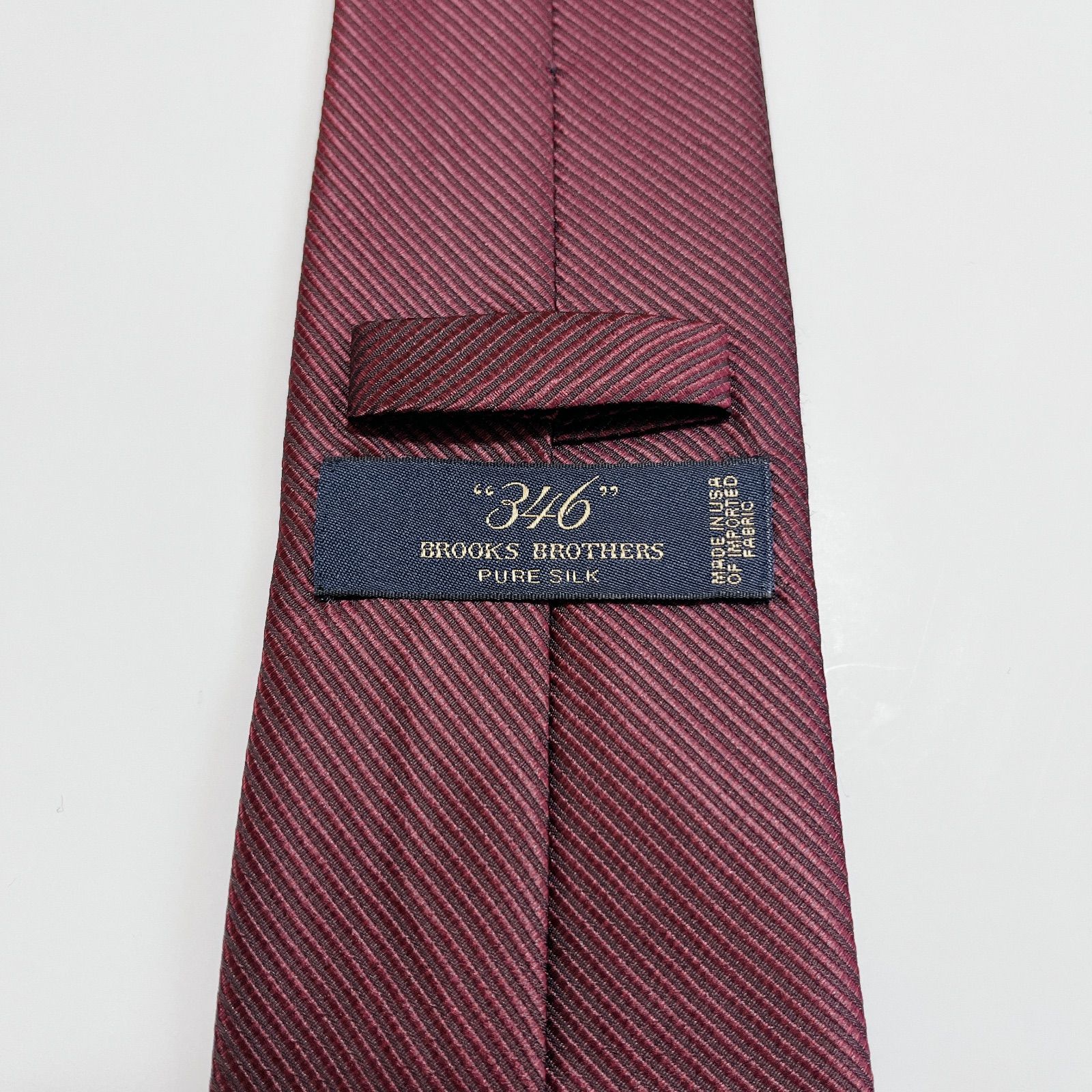 【美品】ブルックスブラザーズ ネクタイ ボルドー 無地 ソリッド 高級 USA製 美品 ブルックスブラザーズ ネクタイ ハイブランド ソリッドタイ 無地