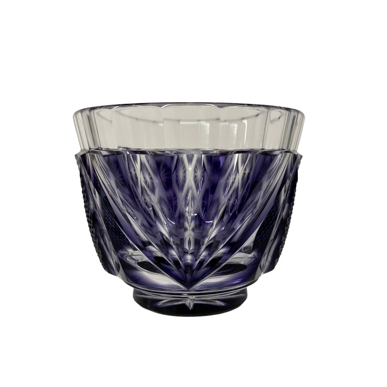  薩摩切子 長谷川久志作 冷酒器 華れん 金紫 共箱 グラス カップ 酒器 食器 キッチン用品