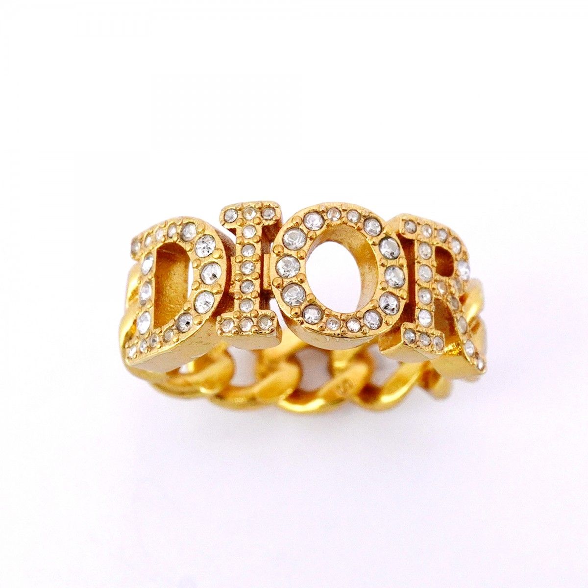 5job0522】クリスチャンディオール リング ディオールロゴ GPメッキ