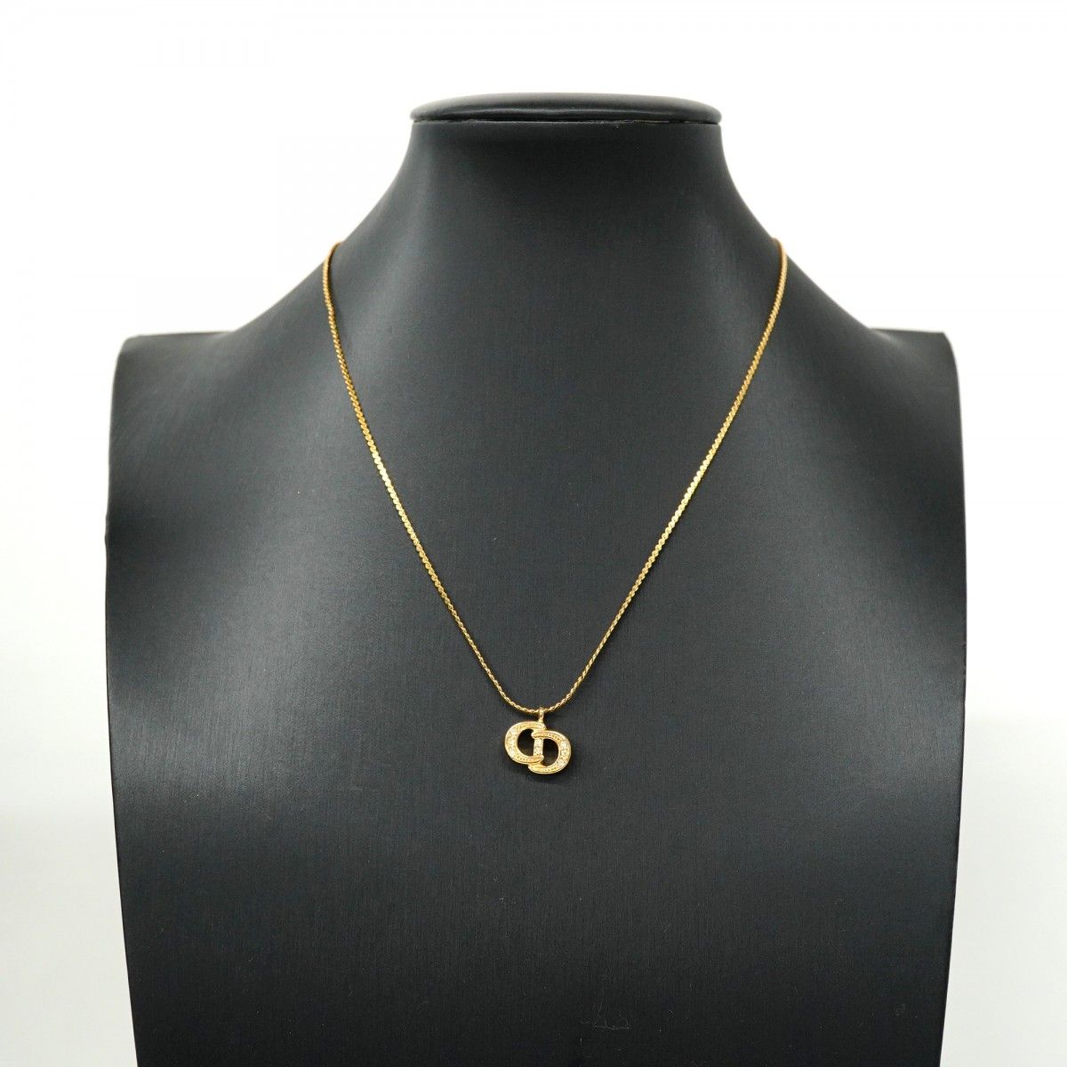 5job0525】クリスチャンディオール ネックレス CDロゴ GPメッキ ライン