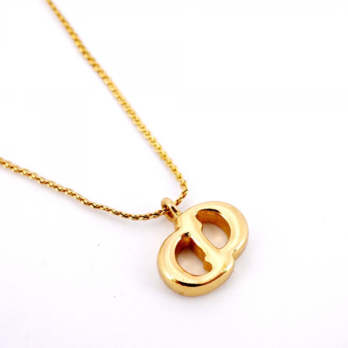 5job0525】クリスチャンディオール ネックレス CDロゴ GPメッキ ライン