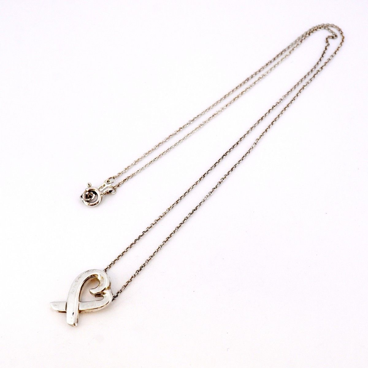 5job0528】ティファニー ネックレス ラビングハート シルバー925【中古