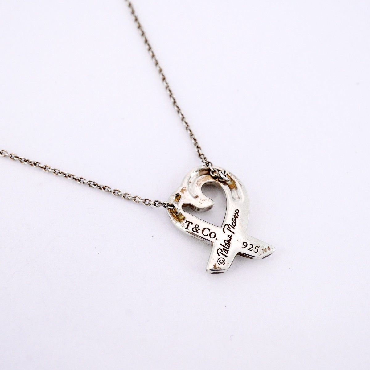 5job0528】ティファニー ネックレス ラビングハート シルバー925【中古