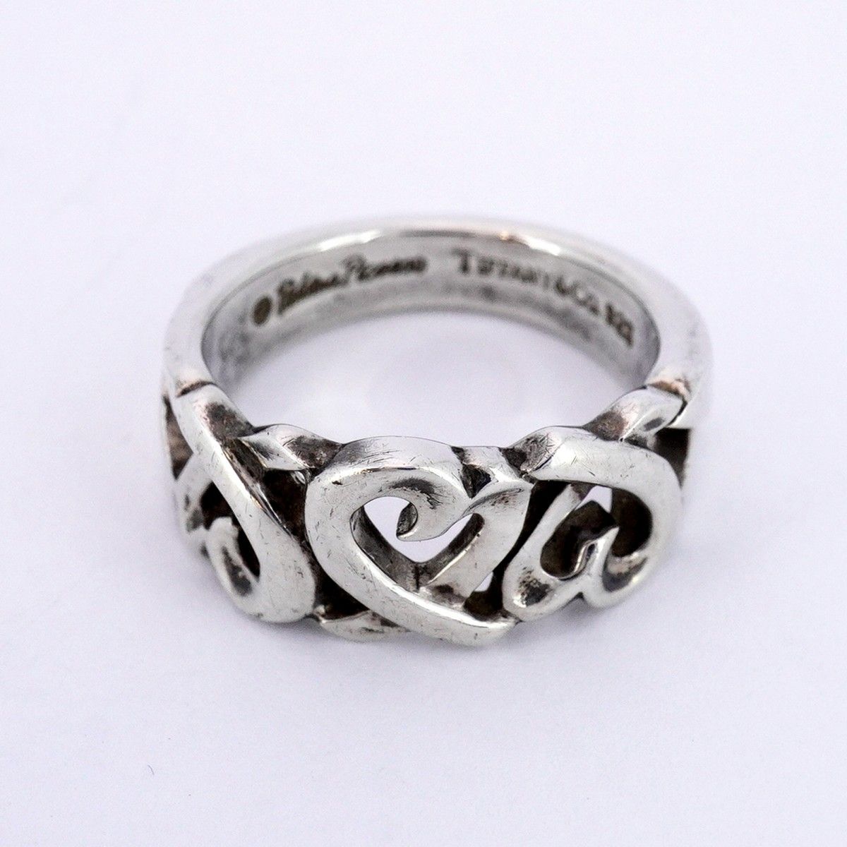 5job0557】ティファニー リング トリプルラビングハート シルバー925