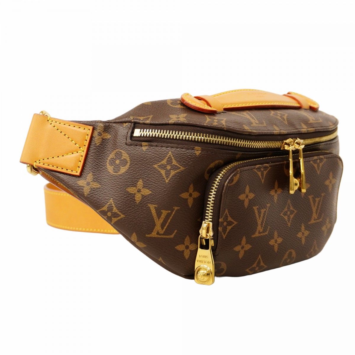 5 oe 5762-h ルイヴィトン ボディバッグ モノグラム ラッシュ バムバッグ M 14019 ブラウン メンズ