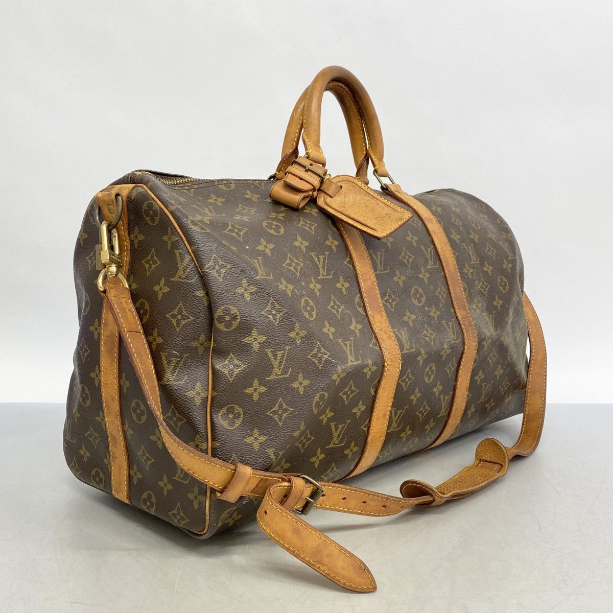 5oe5607】ルイヴィトン ボストンバッグ モノグラム キーポルバンド