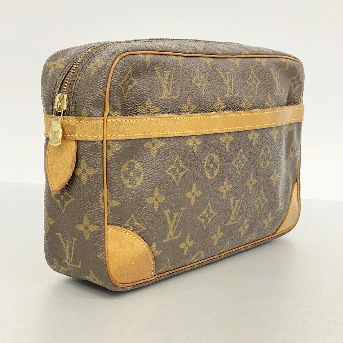 5 oe 5886 ルイヴィトン クラッチバッグ モノグラム コンピエーニュ28 M 51845 ブラウン メンズ