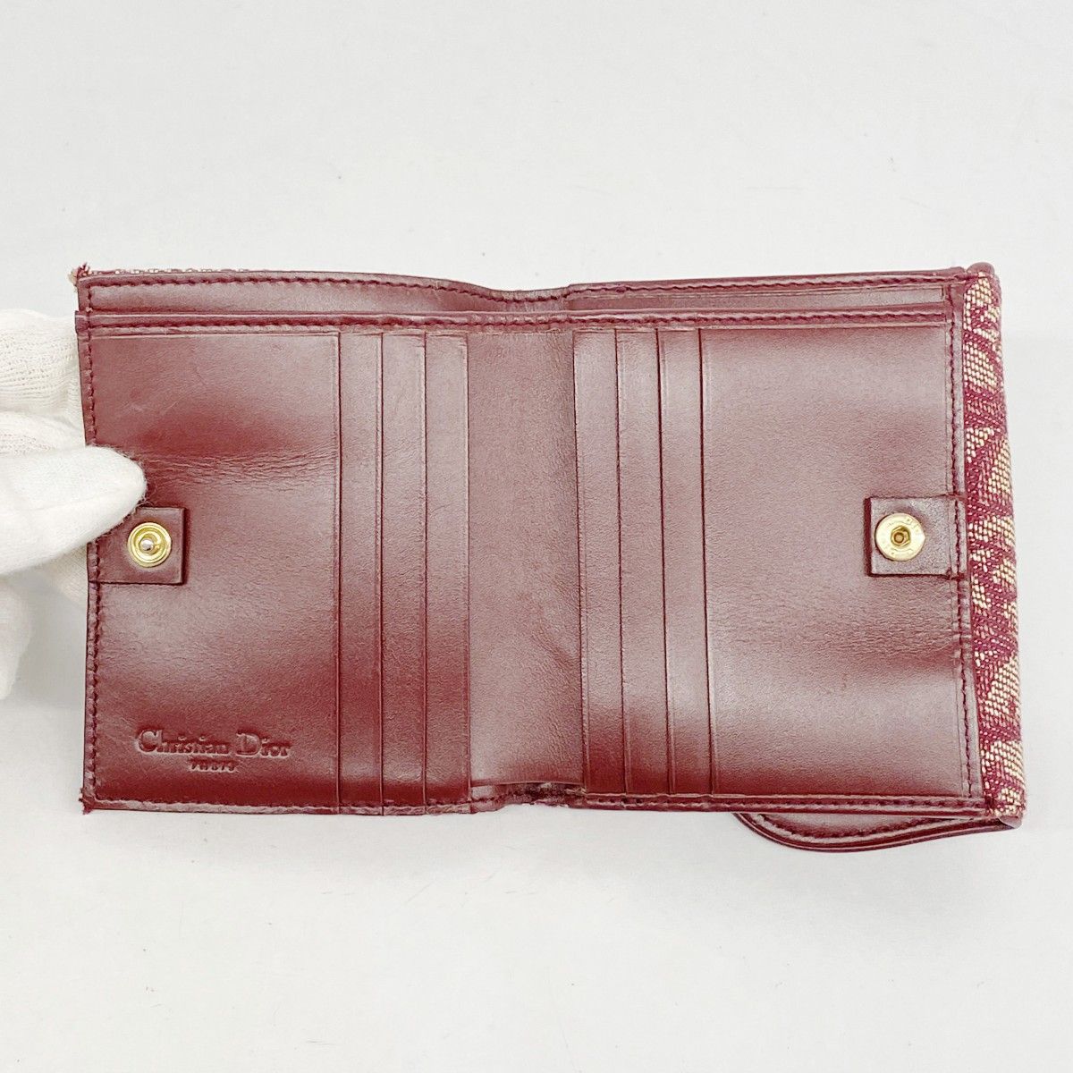 5oe5831】クリスチャンディオール 財布 トロッター サドル キャンバス