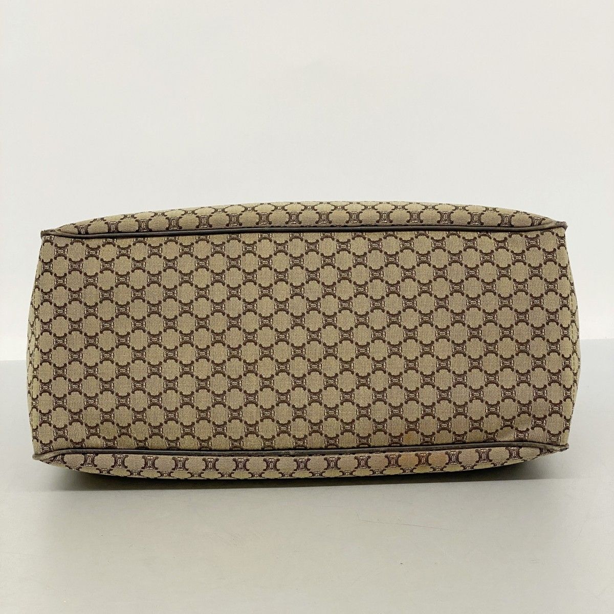 5oe5860】セリーヌ ハンドバッグ マカダム ブギー キャンバス ブラウン