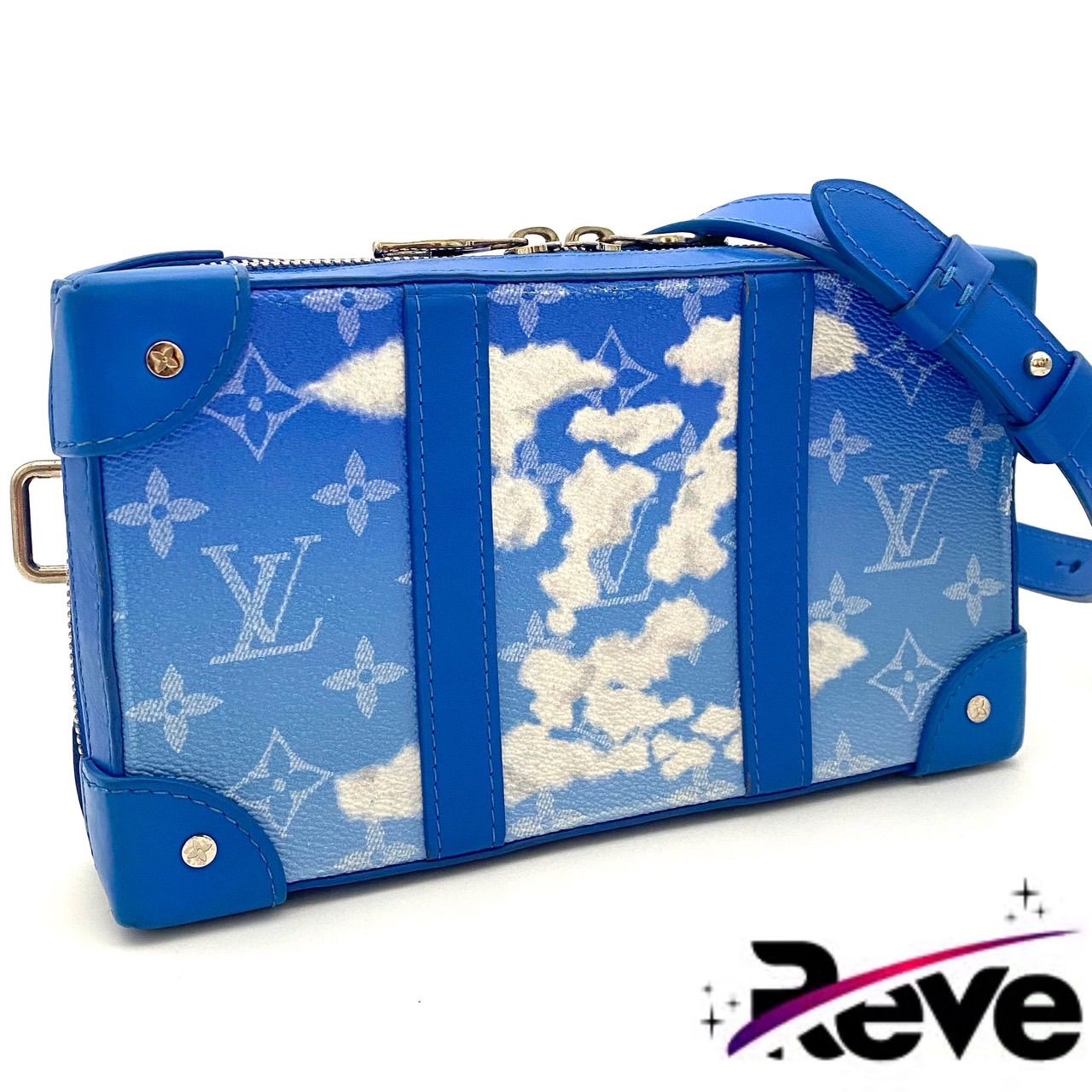 ルイヴィトン モノグラム クラウズ ソフトトランク ウォレット ショルダーバッグ ブルー