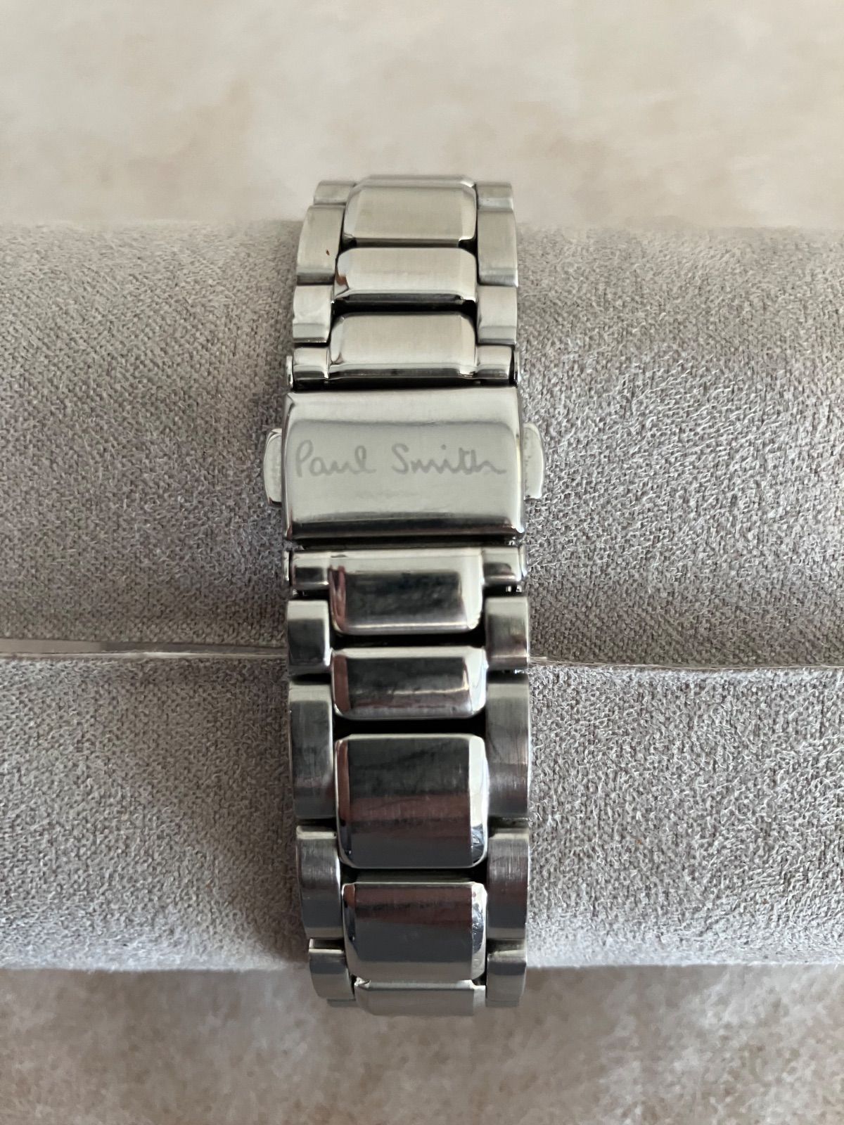 稼働☆Paul Smith トノー型 シルバー アイボリー QZ腕時計 電池新品