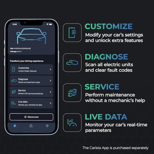 CARISTA EVO Bluetooth アダプタ OBD 2 診断機 サービスツール ライブデータ ELM 327 e 4774 c 99