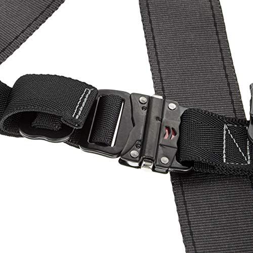 藤井電工 新規格 フルハーネス型 ブラック 黒影ハーネス フルハーネス本体のみ ダークグレー Mサイズ TH 504 OTーDG M 水平型腿ベルト 着脱が容易なワンタッチバックル 高所作業 墜落制止用器具 フルハーネス 7 eb 52 d 79