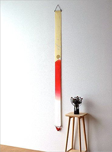 タペストリー おしゃれ 和風 モダン 麻 縦長 細タペストリー 茜富士 wlj 1475 2 fd 983 f 4