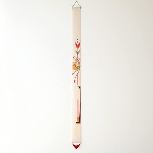 タペストリー お正月 壁掛け 壁飾り おしゃれ 和風 和モダン 麻 縦長 和室 松竹梅 廊下 玄関 かわいい 手描き 細タペストリー 破魔矢 be 3 ea 814