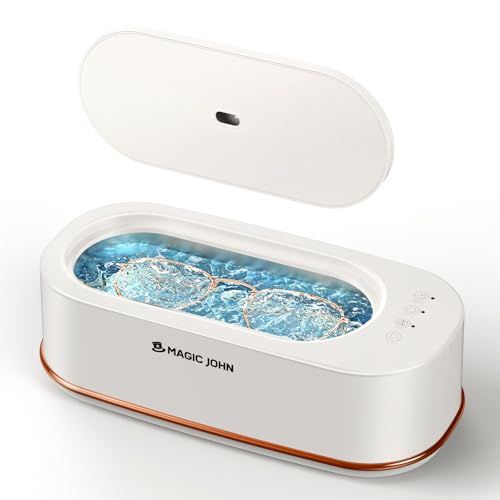 強力洗浄 MAGIC JOHN 超音波洗浄機 メガネ洗浄機 小型 超音波洗浄器 350 ml大容量 45000 Hz強力振動 3段階タイマー機能 眼鏡洗浄機超音波 超音波クリーナー 軽量 小型家用 化粧道具 腕時計バンド 指輪 貴金属 c 82 cf 371