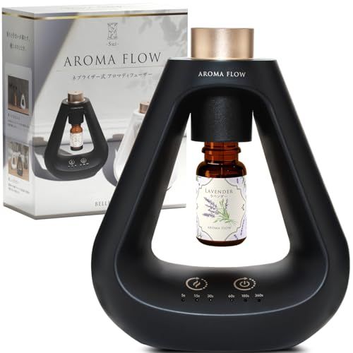 AROMA FLOW -Sui- アロマフロー アロマディフューザー 水なし ネブライザー式 コードレス USB充電式 タイプC 長時間使用 噴霧時間調整可 ギフト プレゼント インテリア ベルモンド B 1729 0021 ac 27