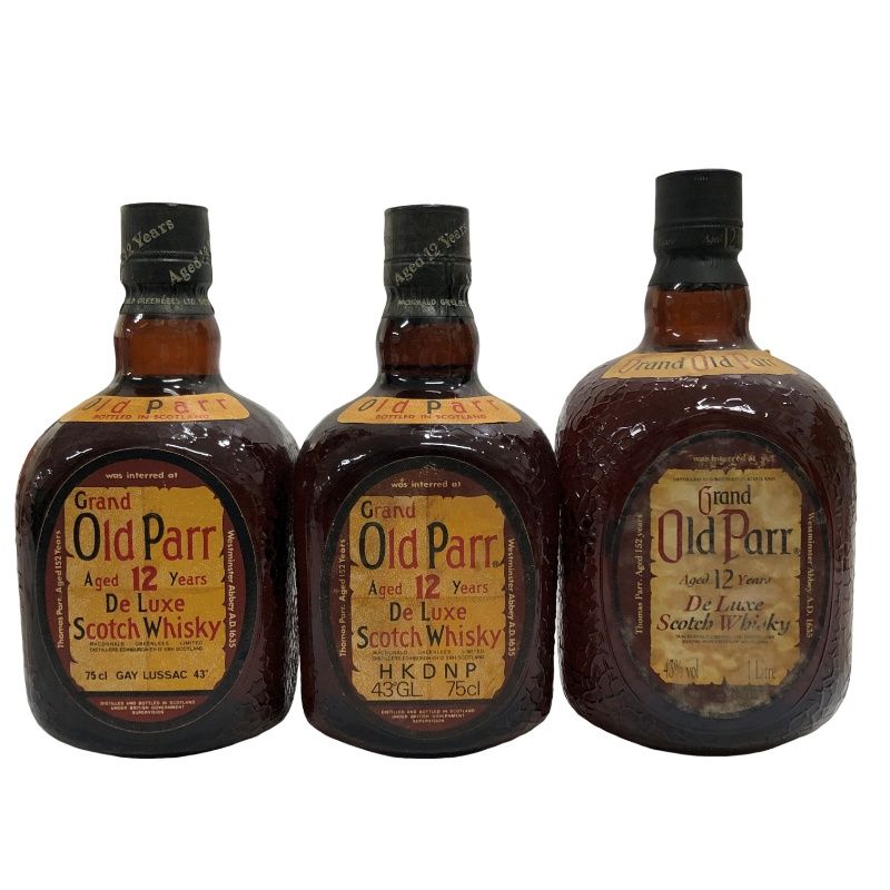 3本セット　Grand Old Parr グランドオールドパー12年　スコッチ スコッチ ウイスキー 3本セット 人気 Grand Old Parr 12 Years De Luxe