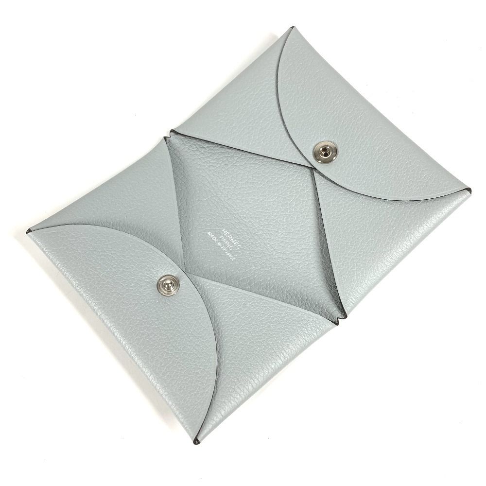 HERMES エルメス コインケース カルヴィ レザー ライトグレー系 - メルカリ