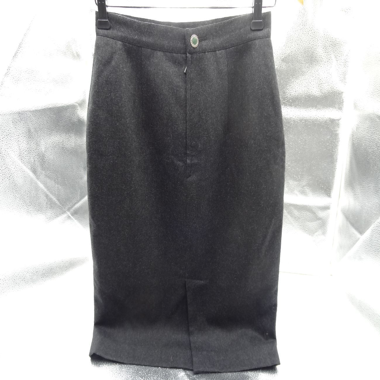 FENDI（フェンディ）イタリア製 レディース ウール スカート カーフレザー FENDI 365 ウール スカート イタリア製 フェンディ スリット サイズ42