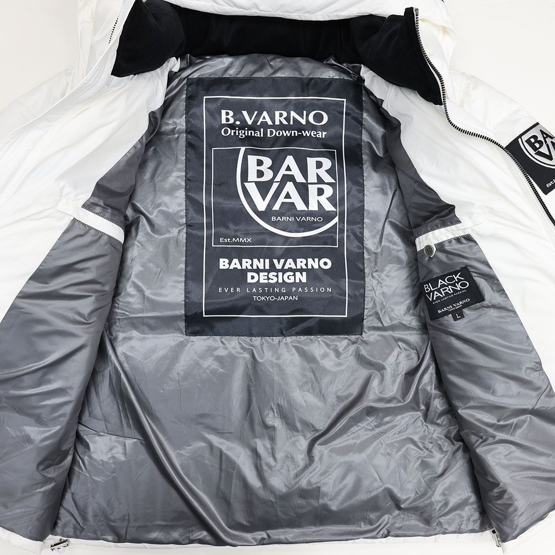 バーニヴァーノ BARNI VARNO ロゴ デザイン ダウンジャケット Lサイズ