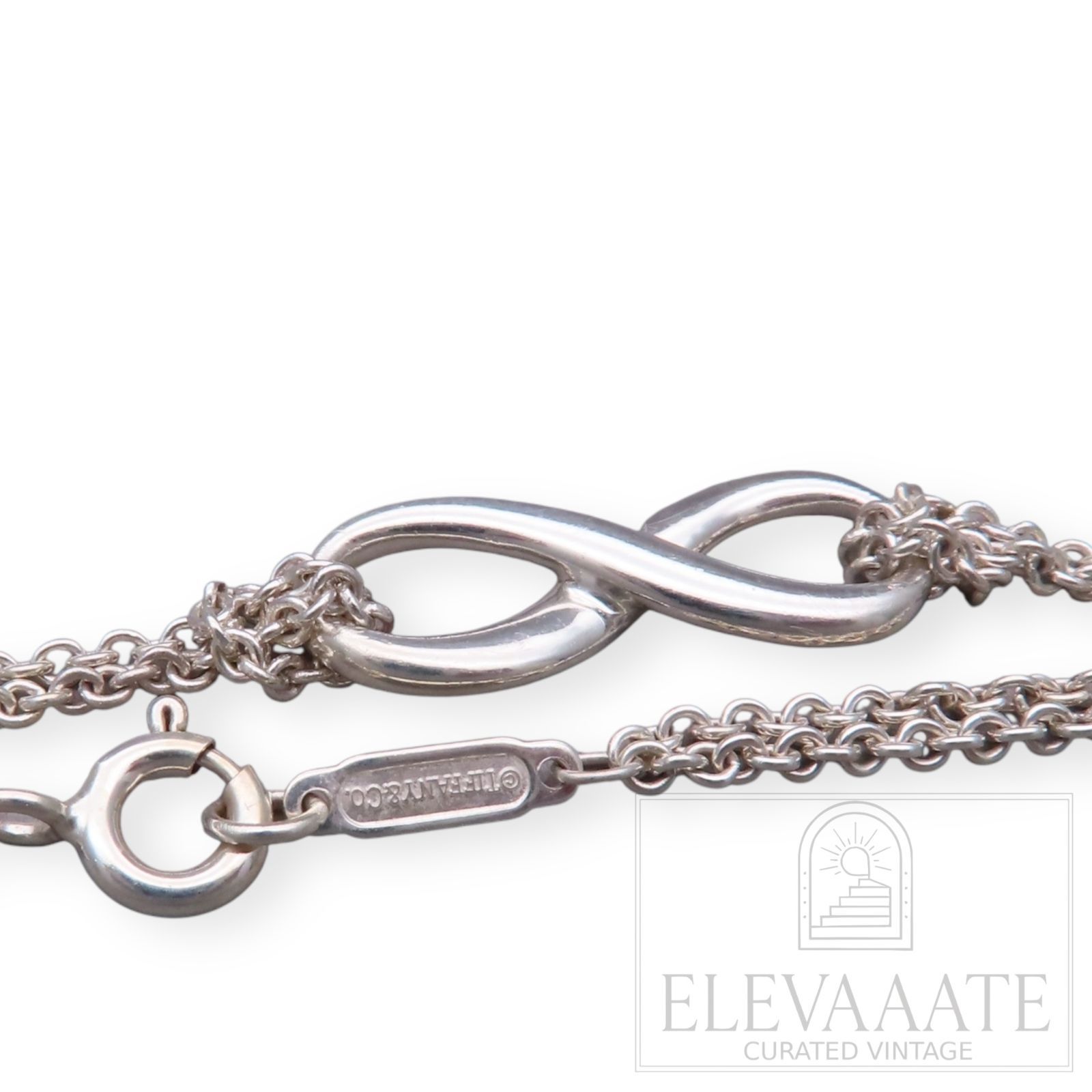 美品 Tiffany&Co. ティファニー インフィニティ シルバー ブレスレット