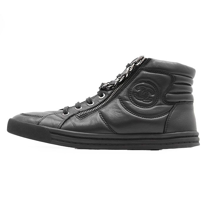 極美品】CHANEL シャネル レザースニーカー G31316 COCOマーク