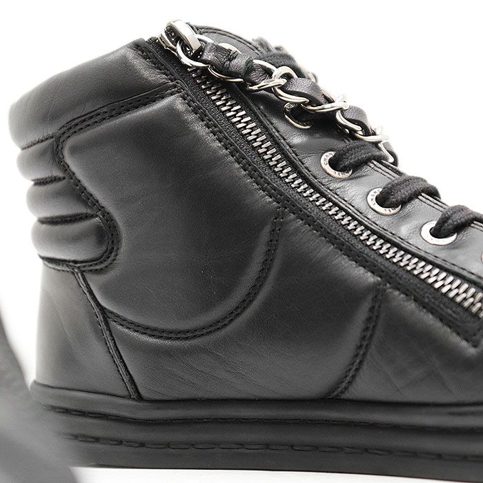 極美品】CHANEL シャネル レザースニーカー G31316 COCOマーク