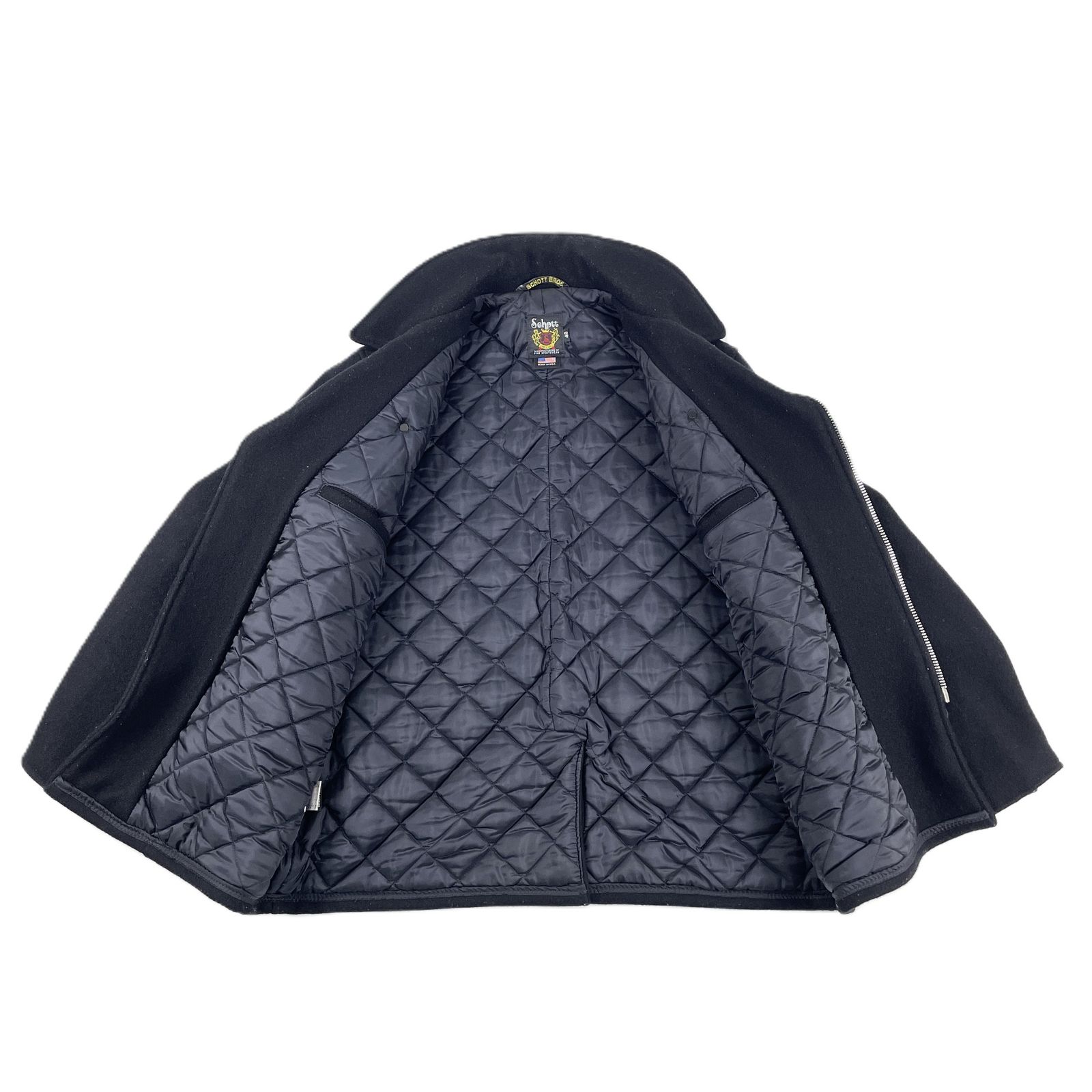 SCHOTT N.Y.C. ショット 7068 WOOL PEA COAT ZIP FRONT ワンスター