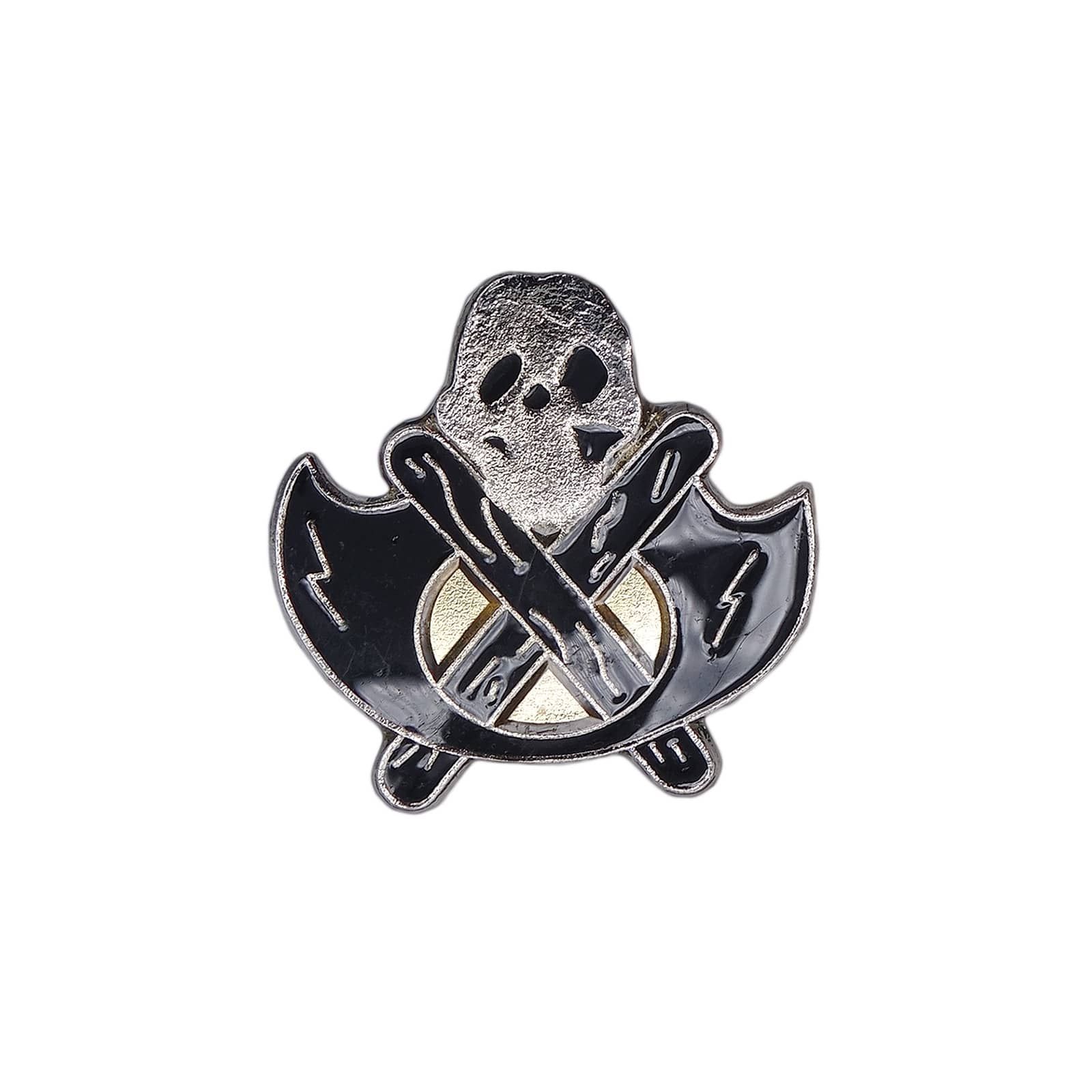 PWII スカル クロスアックス レトロ ピンズ ビンテージ 骸骨 ドクロ
