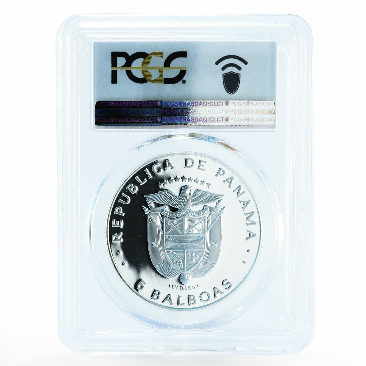 パナマ 5バルボア ベリサリオ・ポラス大統領 PR69 PCGS プルーフ銀貨
