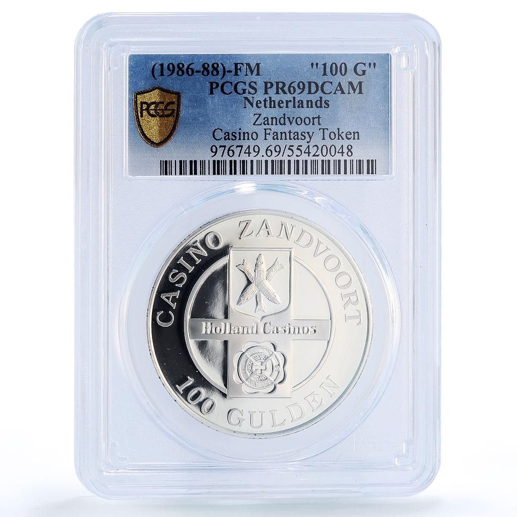 外国　トークン　等　50枚ロット オランダ ザントフォールト カジノ ファンタジー トークン PR69 PCGS