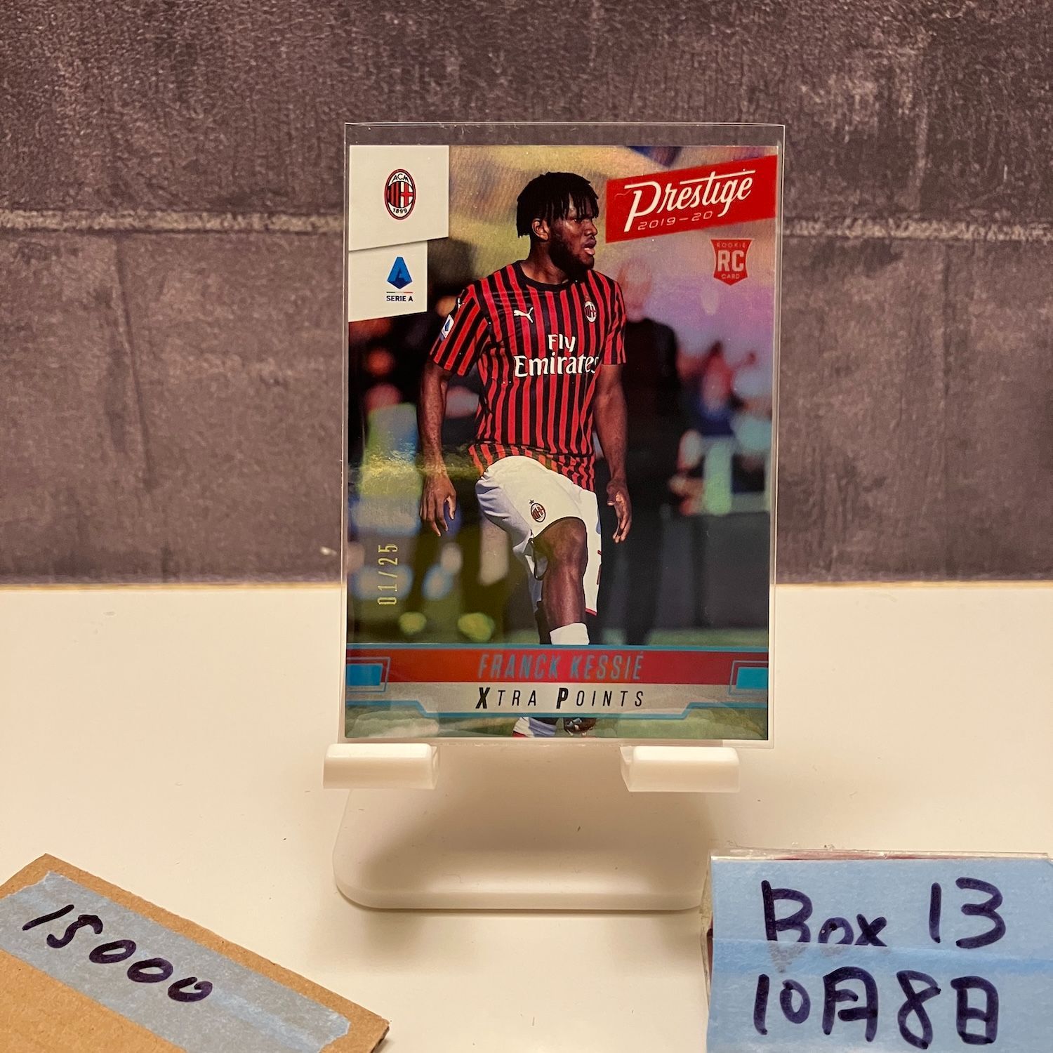 2019 20 Panini Chronicles Prestige Franck Kessie 01 25 AC Milan Xtra Points ファーストナンバー First Number RC ルーキー Rookie カード