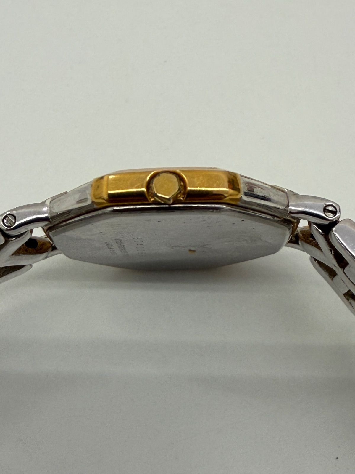 中古品・ジャンク扱い】イヴサンローラン オクタゴン ロゴベルト腕時計